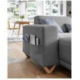 Miuform Siva sklopiva/s prostorom za odlaganje kutna garnitura (s desnim kutom/u obliku slova "U") Classy Sophie – | shoptok.hr