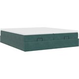vidaXL Otomanski posteljni okvir z vzmetnicami zelen 180x200cm žamet | Shoptok.si