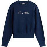 Tommy Hilfiger Puloverji LUREX SCRIPT REG SWT WW0WW47159 Modra Cene