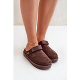 PG2 Insulated women's slippers on platform chocolate Neliel | Shoptok.si