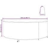 vidaXL Prevleka za zunanje pohištvo 244 x 244 x 105 cm | Shoptok.si