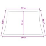  Senčna platna Svetlo siva in bela. 4 / 5 x 3 m HDPE, (5000241389) | Shoptok.si
