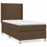 Maison Chic Box spring postelja - Vzmetna postelja z vzmetnico temno rjav 90x190 cm blago SL7470, (21906857) Cene