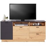 Mömax tv-element tonale, barva hrasta, temno siva | Shoptok.si