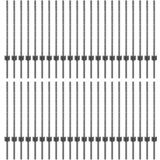 vidaXL ograjne palice 44 kos U-kanal siva 120 cm jeklo | Shoptok.si