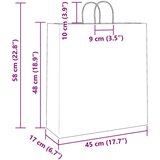  Papirnate vrečke 50 kosov z ročaji rumena 45x17x48 cm, (5000160847) | Shoptok.si