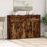 vidaXL Komoda 2 kosa dimljeni hrast 60x30x84 cm inženirski les | Shoptok.si