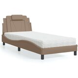  Krevet s madrac cappuccino 90x190 cm od umjetne kože | shoptok.hr