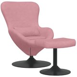 Jaja Stolica s Pufom Ružičasta Baršun | shoptok.hr