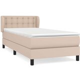  Krevet s oprugama i madrac cappuccino 90x200 cm od umjetne kože | shoptok.hr