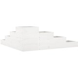  Vrtna sadilica s 4 razine 106x104,5x36 cm bijela od borovine | shoptok.hr