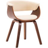 Maison Chic Jedilni stoli - Vzorci stoli krem ukrivljen les in umetno usnje A105, (22031860) | Shoptok.si