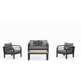  Assento 2+1+1+S - Grey, Black GreyBlack Garden Lounge Set | Eponuda.com