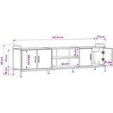  TV ormar 167,5 x 33 x 50 cm Crni hrast Konstruirano drvo | shoptok.hr