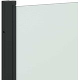  Ograda za tuš Crna 130 x 138 cm ESG staklo i aluminij | shoptok.hr