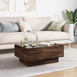  Stolić za kavu LED boja hrasta 70x50x30 cm konstruirano drvo | Eponuda.ba