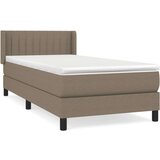  Box spring postelja z vzmetnico taupe 100x200 cm blago | Shoptok.si
