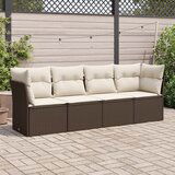 vidaXL 4-dijelni set vrtnih sofa od poliratana s jastucima smeđi | shoptok.hr