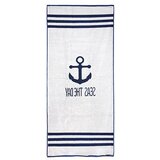  Brisača plažna anchor blue 75x170cm 420g siva promocija | Shoptok.si