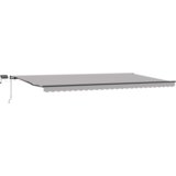 vidaXL Ručna uvlačiva tenda s LED svjetlom Svjetlosiva 600x300 cm | shoptok.hr