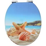  Toaletni pokrov s tiho zaporo 2 pcs Morska školjka 44 x 38 cm, (5000208009) | Shoptok.si