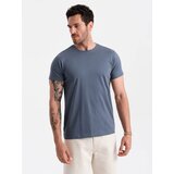 Ombre Men's classic cotton BASIC T-shirt - dark blue | shoptok.hr