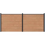 PANEL ograde 2 pcs WPC i aluminij Smeđa Cijene