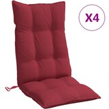 Jastuci za stolicu s visokim naslonom 4 kom boja vina tkanina | shoptok.hr