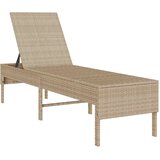  Ležaljka s jastukom bež 55x200x44 cm poli ratan | shoptok.hr