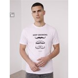 Sinsay Pamučna majica kratkih rukava s printom brkova za Movember Cijene
