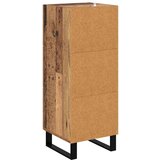 vidaXL Kreveta Staro drvo 34,5 x 34 x 90 cm Obrađeno drvo i čelik | shoptok.hr