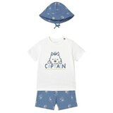 Mayoral Otroški kompleti 1655 Conjunto 3 piezas con gorro estampado bebé Azul Modra | Shoptok.si