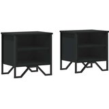  Noćni ormarići 2 kom crni 40 x 30 x 40 cm od konstruiranog drva | shoptok.hr