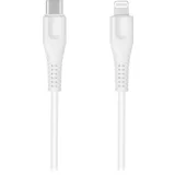 Canyon MFI-4 Type C Cable To MFI Lightning for Apple, PVC Mouling,Function: with full feature( data transmission and PD charging) Output:5V/2.4A, OD:3.5mm, cable length 1.2m, 0.026kg,Color:White - CNS-MFIC4W