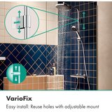 Hansgrohe 28748000 Activera Q 290/180 EcoSmart 1jet stenska termostatska armatura s tuš setom | Shoptok.si
