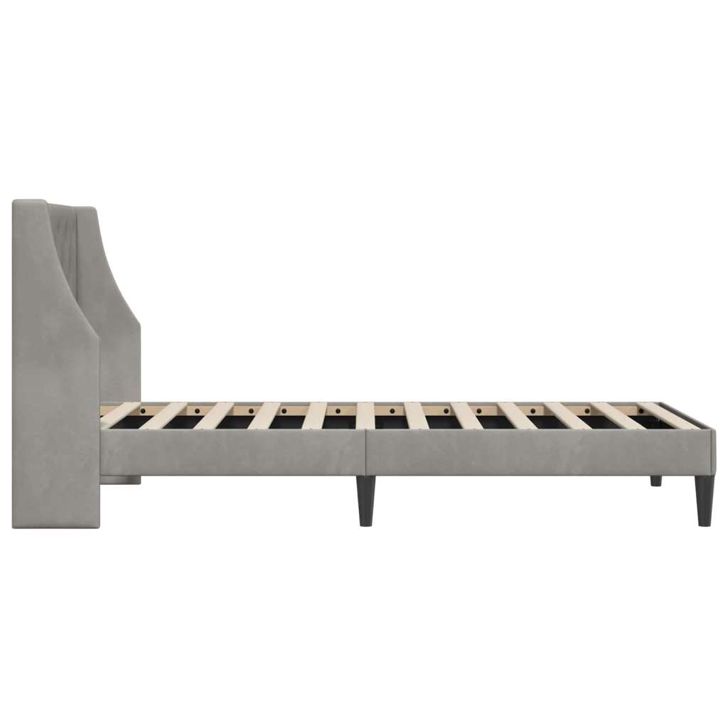  Okvir za krevet Svijetlo siva 100 x 200 cm Baršun - Svjetlosiva 100 x 200 cm | shoptok.hr
