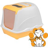 Moderna flip cat large apricot 50cm, zatvoreni toalet za mačke u