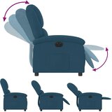  Električni naslonjač plavi baršunasti | shoptok.hr