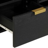 TV ormarić crni 100 x 33 x 46 cm od konstruiranog drva | Eponuda.com