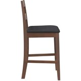 vidaXL Bar stoli z blazinami 2 kosa Brown Solid Wood Rubber | Shoptok.si