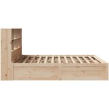 vidaXL Posteljni okvir brez vzmetnice 200x200 cm trdna borovina | Shoptok.si