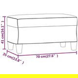  Klupa tamnosiva 70 x 35 x 41 cm od tkanine - Tamno siva 70 x 35 x 41 cm | shoptok.hr