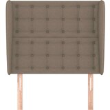  Uzglavlje s ušima smeđesivo 93x23x118/128 cm od tkanine | shoptok.hr