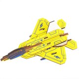  3d drvena slagalica-Žuti f-22 raptor | ePonuda.com