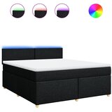  Krevet s oprugama i madracem crni 180x200 cm od tkanine | shoptok.hr