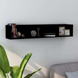 vidaXL Stenska polica za CD plošče črna 100x18x18 cm iverna plošča | Shoptok.si