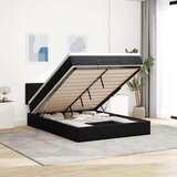  Otomanski krevet s madracem crni 140x190cm baršunasti | shoptok.hr