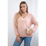 Kesi Włoski Button-down sweater powder pink Cene