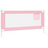 vidaXL sigurnosna ograda za dječji krevet ružičasta 180x25 cm tkanina | shoptok.hr