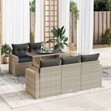 vidaXL 6-dijelni set vrtnih sofa od poliratana s jastucima svjetlosivi | shoptok.hr
